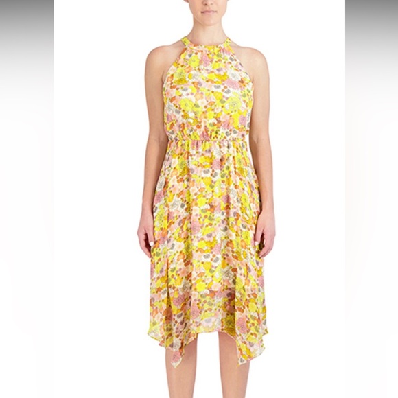 BCBGeneration Dress Halter Midi Dress Large - Picture 1 of 2